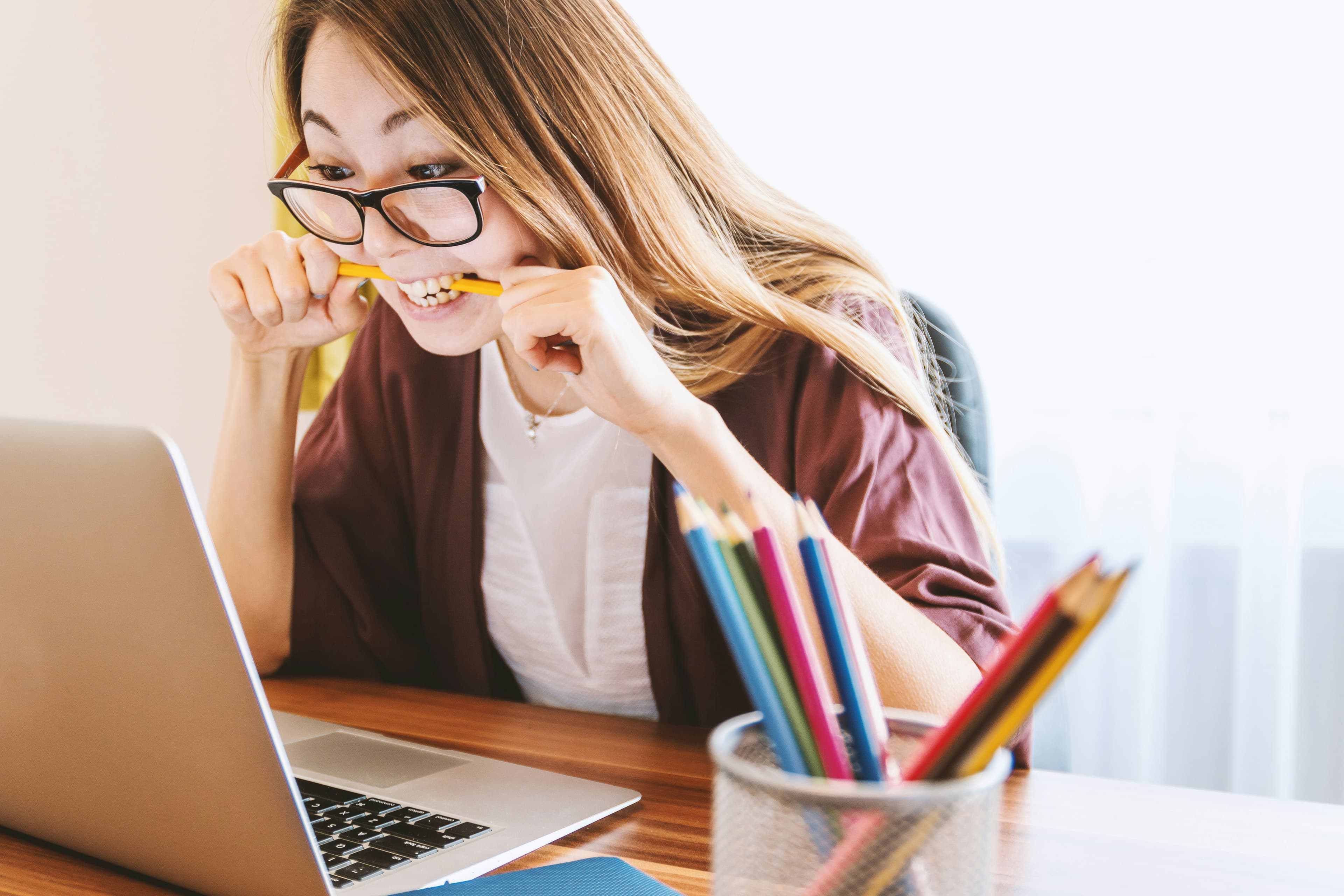 Young woman at laptop